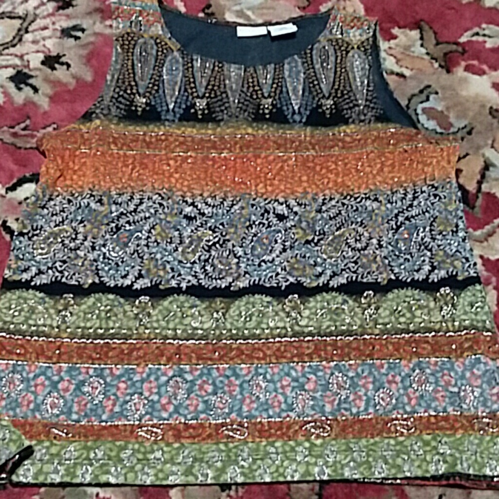 Sleeveless multicolored  Ladies 16-18 top